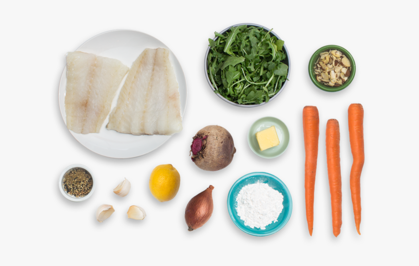 Dukkah-spiced Cod With Warm Beet, Carrot & Arugula - Carrot, HD Png Download, Free Download
