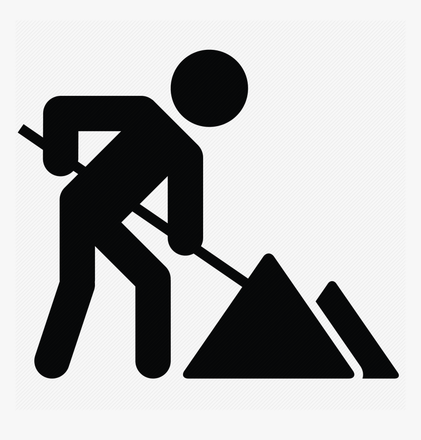 Png Man Digging - Under Construction Stick Figure, Transparent Png, Free Download