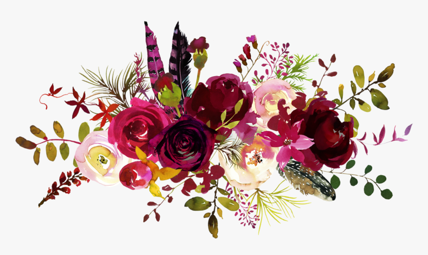 Burgundy Floral Background Png, Transparent Png, Free Download