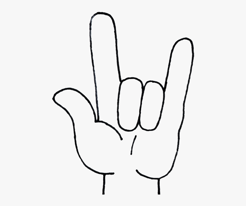 Fist Clipart Cartoon - Rock Fingers Clip Art, HD Png Download, Free Download