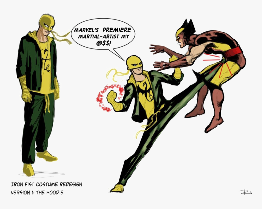 Cartoon,fictional - Iron Fist Hoodie Costume, HD Png Download, Free Download