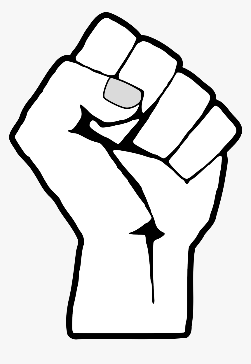Transparent Fist Clipart - White Black Power Fist, HD Png Download, Free Download