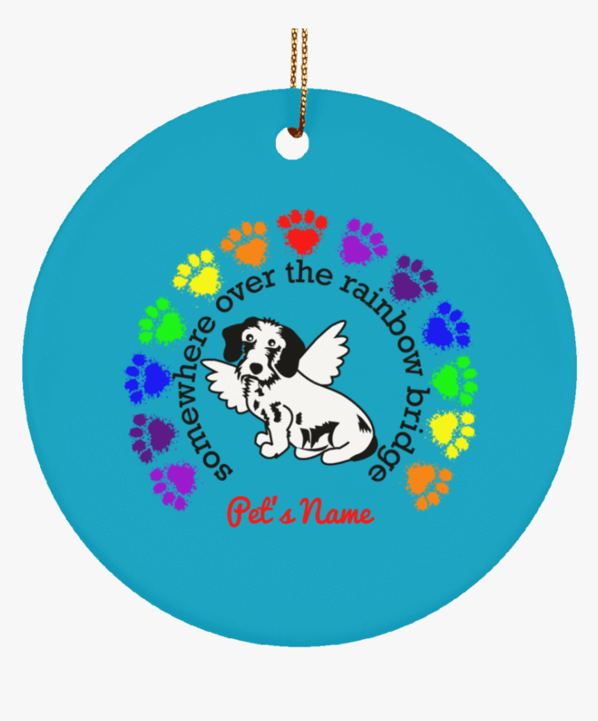 Personalized Rainbow Bridge Wh Ceramic Circle Ornament - Halten Und Parken Verboten, HD Png Download, Free Download