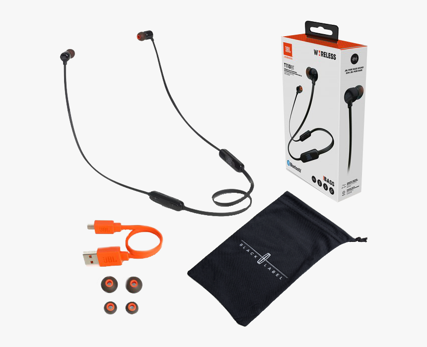 Transparent Ear Buds Png - Jbl Bluetooth Earphones T110bt, Png Download, Free Download