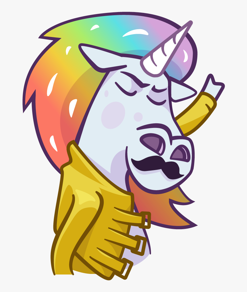 Uniquely Unicorn Raising His Fist In A Freddie Mercury - Freddie Mercury Unicorn, HD Png Download, Free Download
