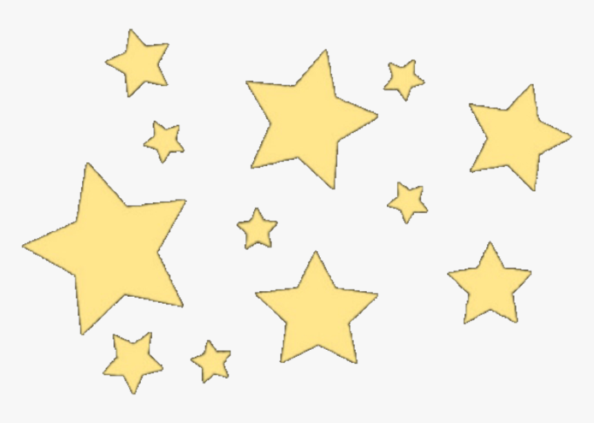 #kawaii #cute #yellow #pastel #stars #overlay #png - 3d Overlays For Edits, Transparent Png, Free Download