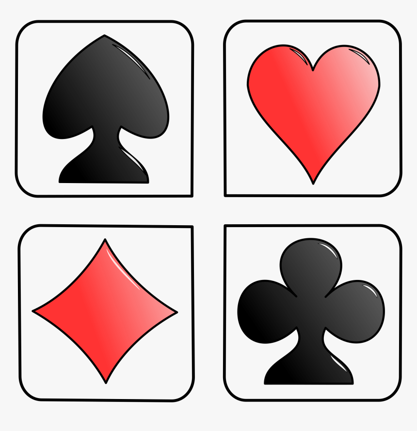 Playing Card Symbols Clip Art Png - Symbols In Card Game, Transparent Png, Free Download