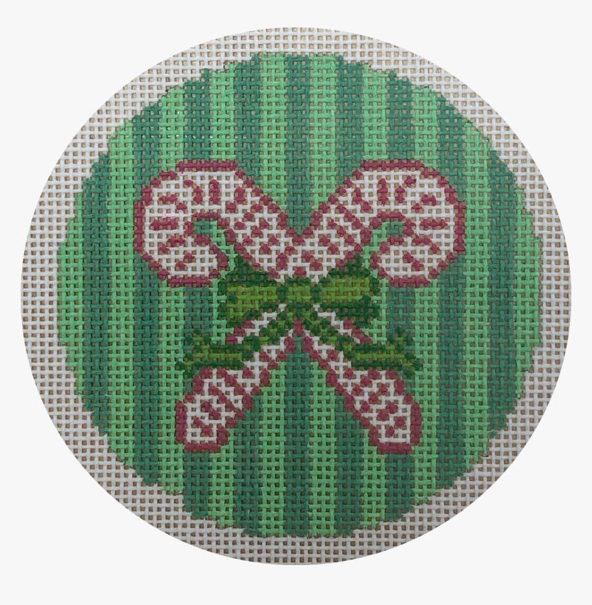 Pink & Green Candy Canes - Cross-stitch, HD Png Download, Free Download