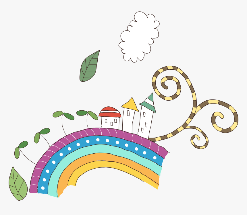 Rainbow Bridge Clip Art - กรอบ ข้อความ น่า รัก ๆ, HD Png Download, Free Download