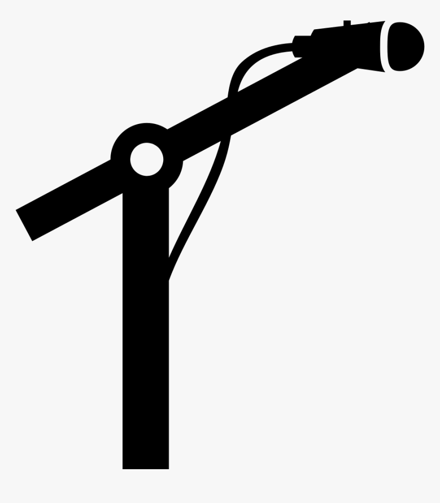 Microphone On A Mic Stand - Standing Mic Icon Png, Transparent Png, Free Download