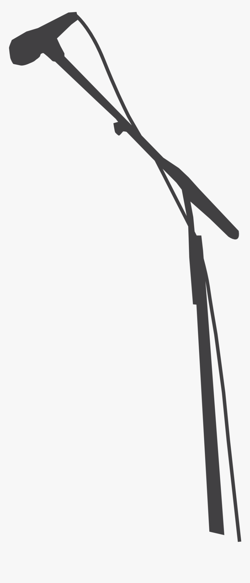 Microphone Stands Silhouette Drawing - Microphone On Stand Png, Transparent Png, Free Download