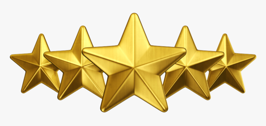 Gold Stars Png - 5 Star Gold, Transparent Png, Free Download