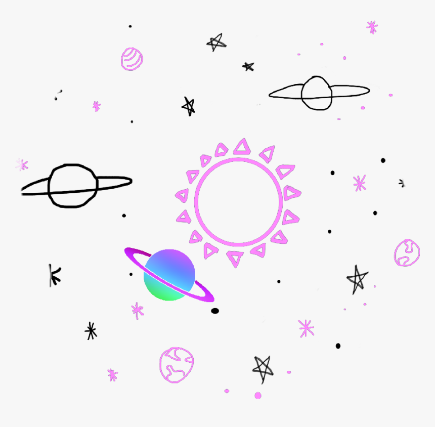 Sticker Space Tumblr Colors Cute Pink Purple Stars - Planeta Tumblr Png, Transparent Png, Free Download