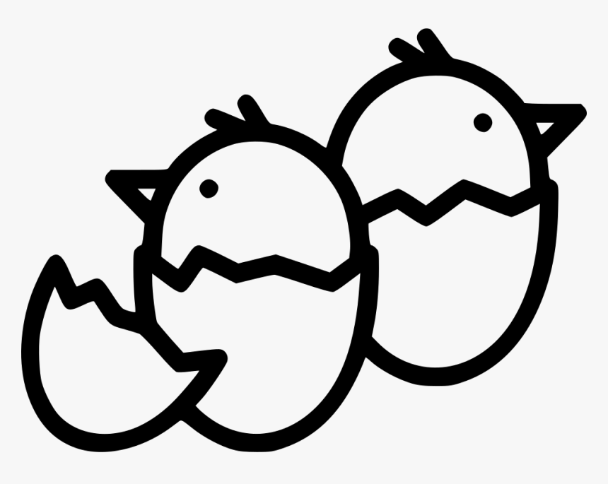 Chicken Egg Hatch Cute Chickling - Chicken And Egg Icon, HD Png Download, Free Download