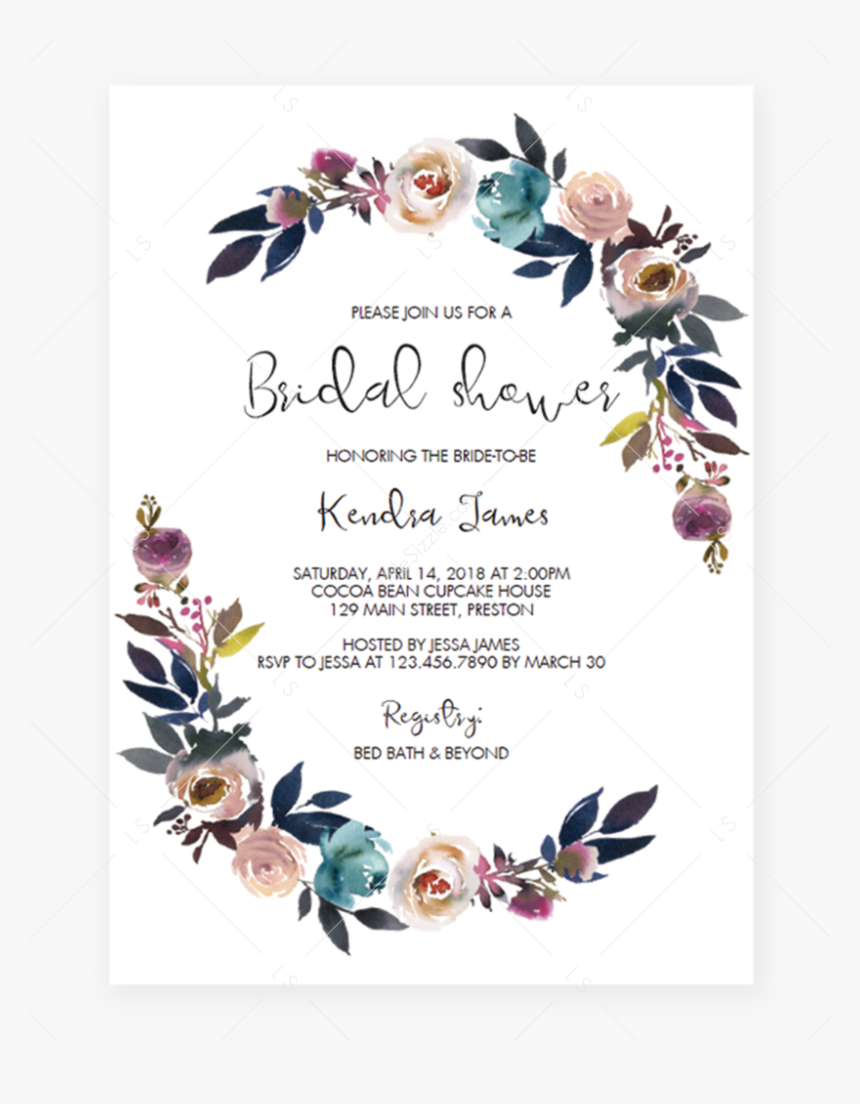 Editable Baby Shower Invitation Template, HD Png Download, Free Download