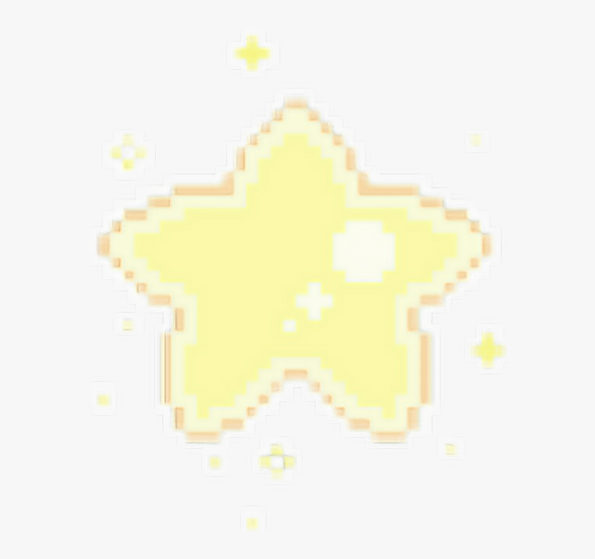 #star #yellow #cute #kawaii #pixel #sticker #png #tumblr - Pixel Transparent Tumblr Star, Png Download, Free Download