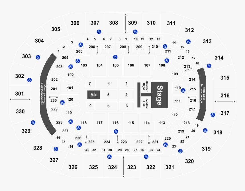 Transparent Kenny Chesney Png - Chesapeake Energy Arena Seating Chart With Prices, Png Download, Free Download