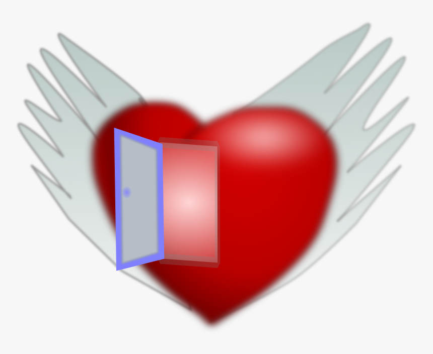 Flying Heart - Door In Heart Clipart, HD Png Download, Free Download