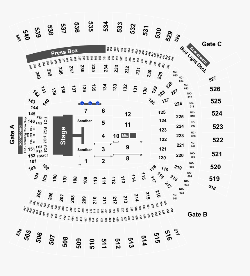 Concert Kenny Chesney Heinz Field Seating Map, HD Png Download, Free Download