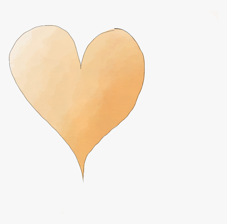 Orange Heart - Beige Heart Png, Transparent Png, Free Download