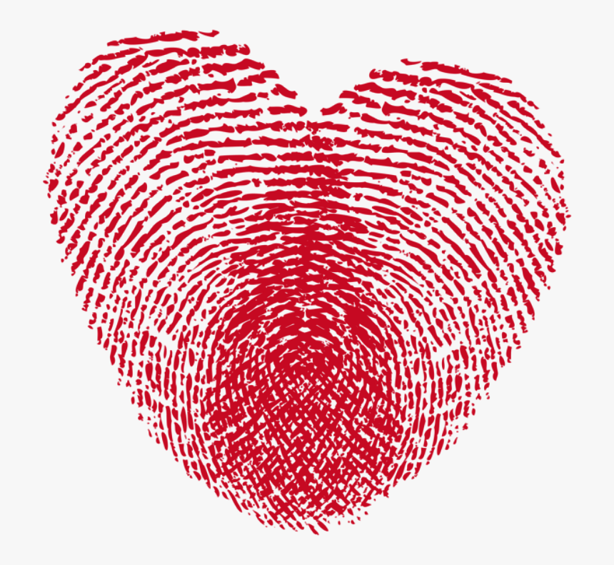 Heart Png Clipart - Finger Prints Heart, Transparent Png, Free Download