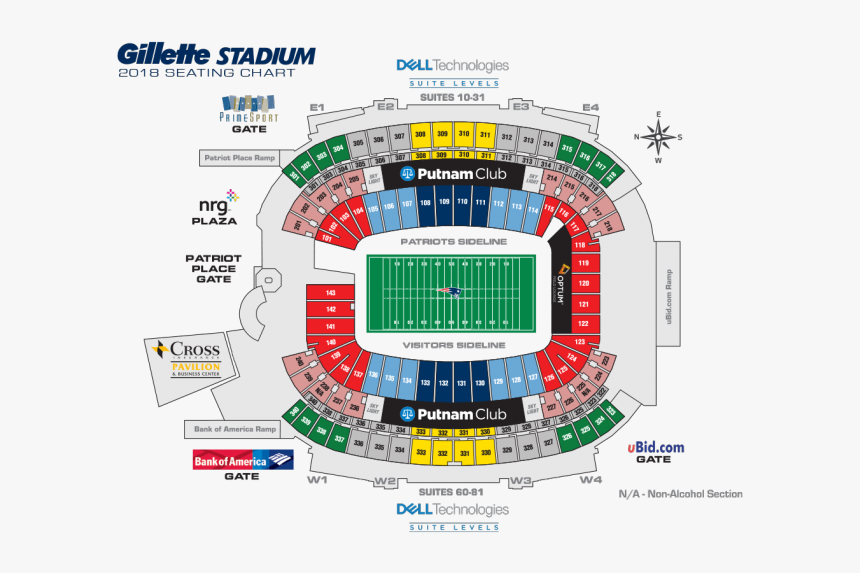 Gillette Stadium Seating Chart Kenny Chesney Anta Expocoaching - Gillette Stadium Seating Map, HD Png Download, Free Download