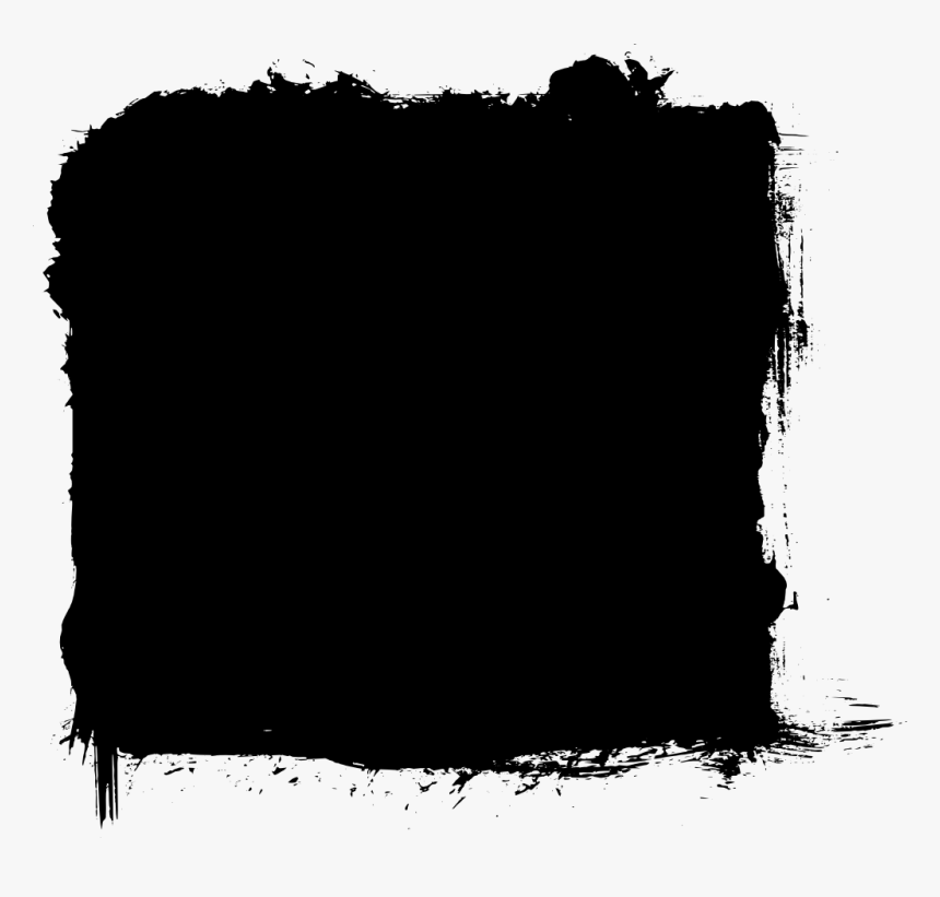 Black,black And Art - White Grunge Square Png, Transparent Png, Free Download