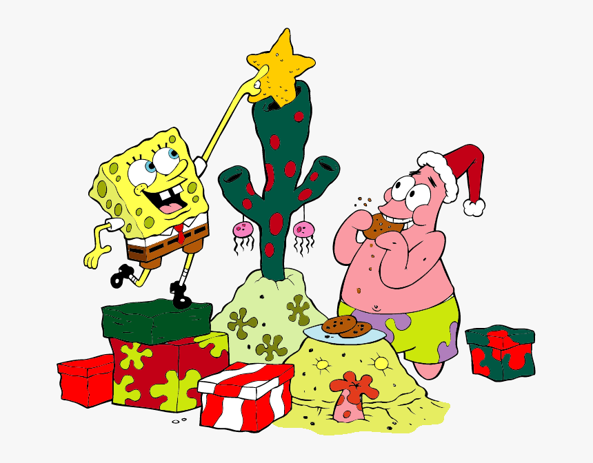 Spongebob And Patrick Png - Spongebob Christmas Transparent Background, Png Download, Free Download