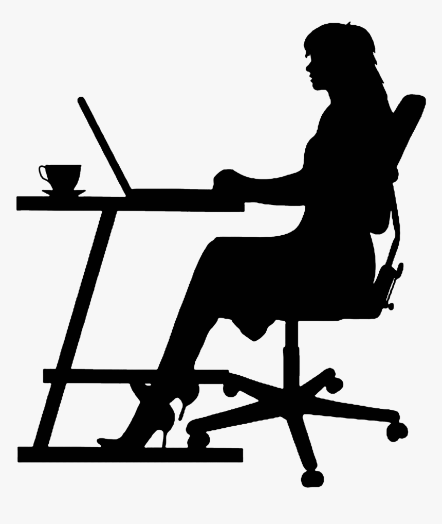 Computer Silhouette Png, Transparent Png, Free Download