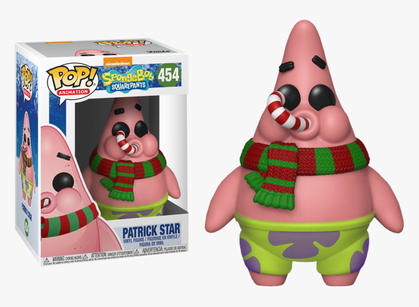 Patrick Star Christmas Holiday Pop Vinyl Figure - Pop Vinyl, HD Png Download, Free Download