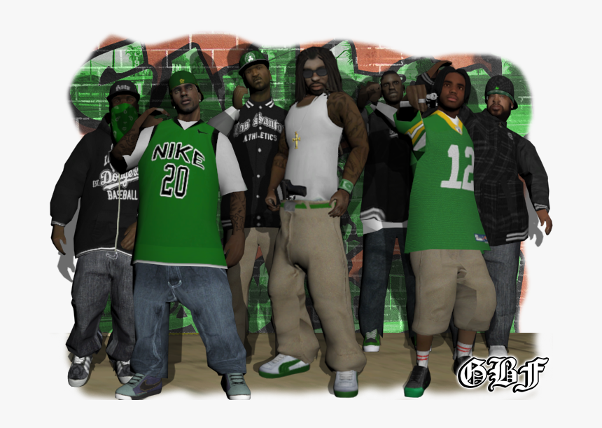 New Character Skinpack Grove Street For Gta San Andreas - Black Guerilla Family Rules, HD Png Download, Free Download