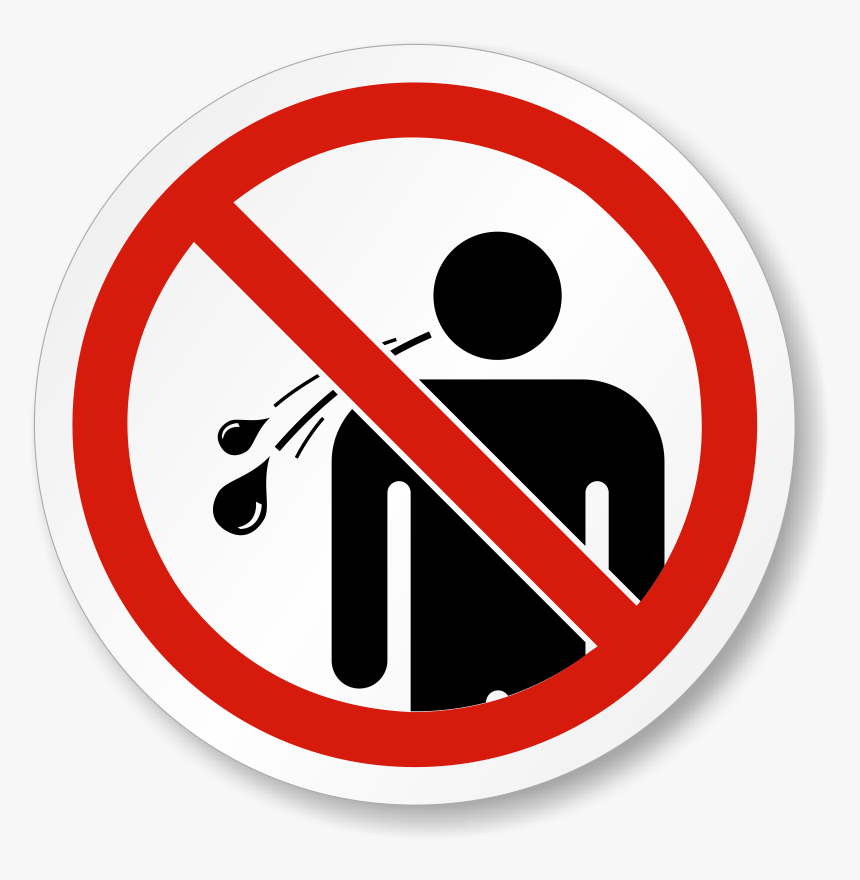 Spitting No Symbol Sign Clip Art - Don T Spit Here Logo, HD Png Download, Free Download