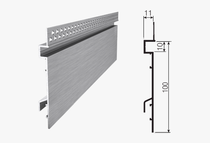 Aluminium Wall Skirting Detail Section, HD Png Download, Free Download