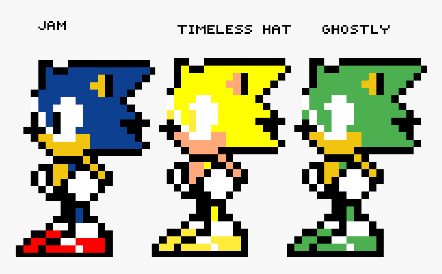 Transparent Sonic Hat Png - Minecraft Pixel Art Ideas Sonic, Png Download, Free Download