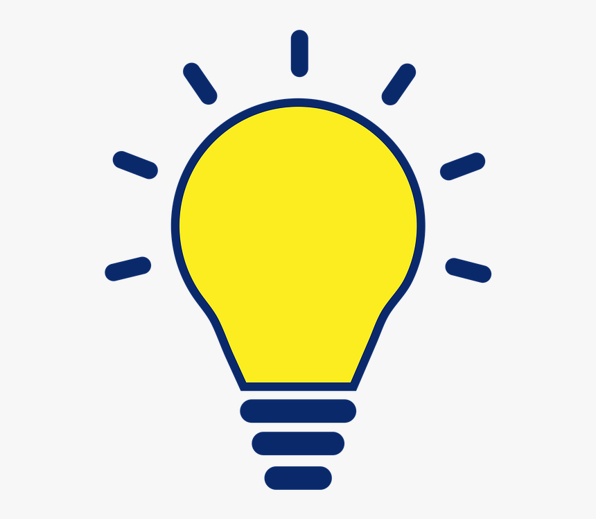 Bulb, Idea, Bright, Lamp, Light, Yellow, Innovation - Png Light Bulb Vector, Transparent Png, Free Download