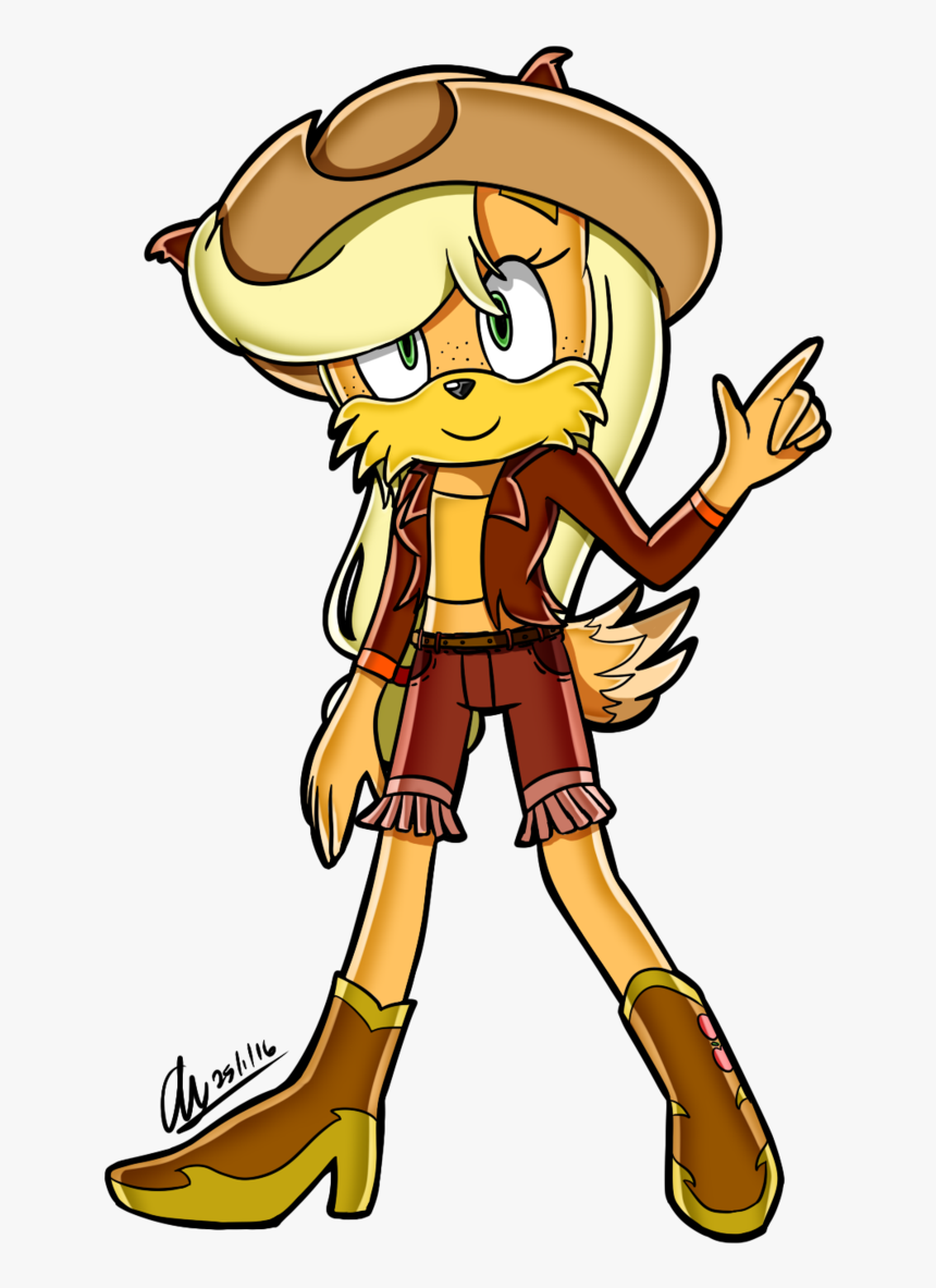 Anthro Applejack Artist Mysteryponyfan Coyote Artistmysteryponyfan - Pony Sonic Style, HD Png Download, Free Download