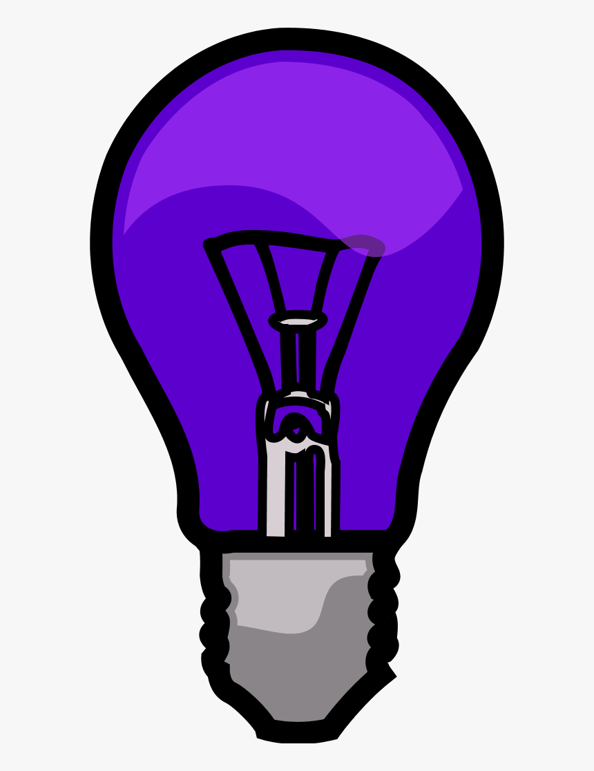 Light Bulb Clipart Purple - Purple Light Bulb Clip Art, HD Png Download, Free Download