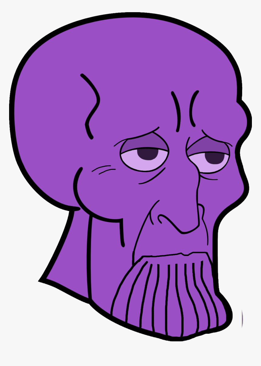 #squidward #thanos #meme - Handsome Squidward Png, Transparent Png, Free Download